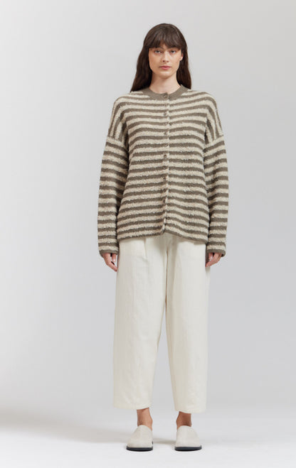 Elsewhere oversized drop sleeve striped cardigan