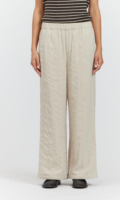 Elsewhere jacquard pants in ecru