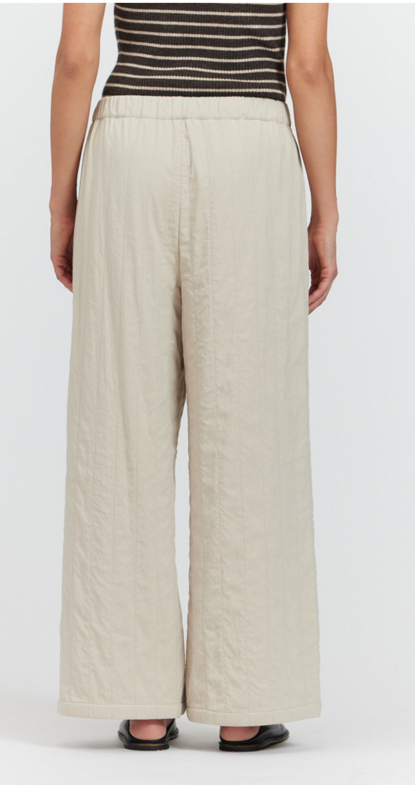 Elsewhere jacquard pants in ecru