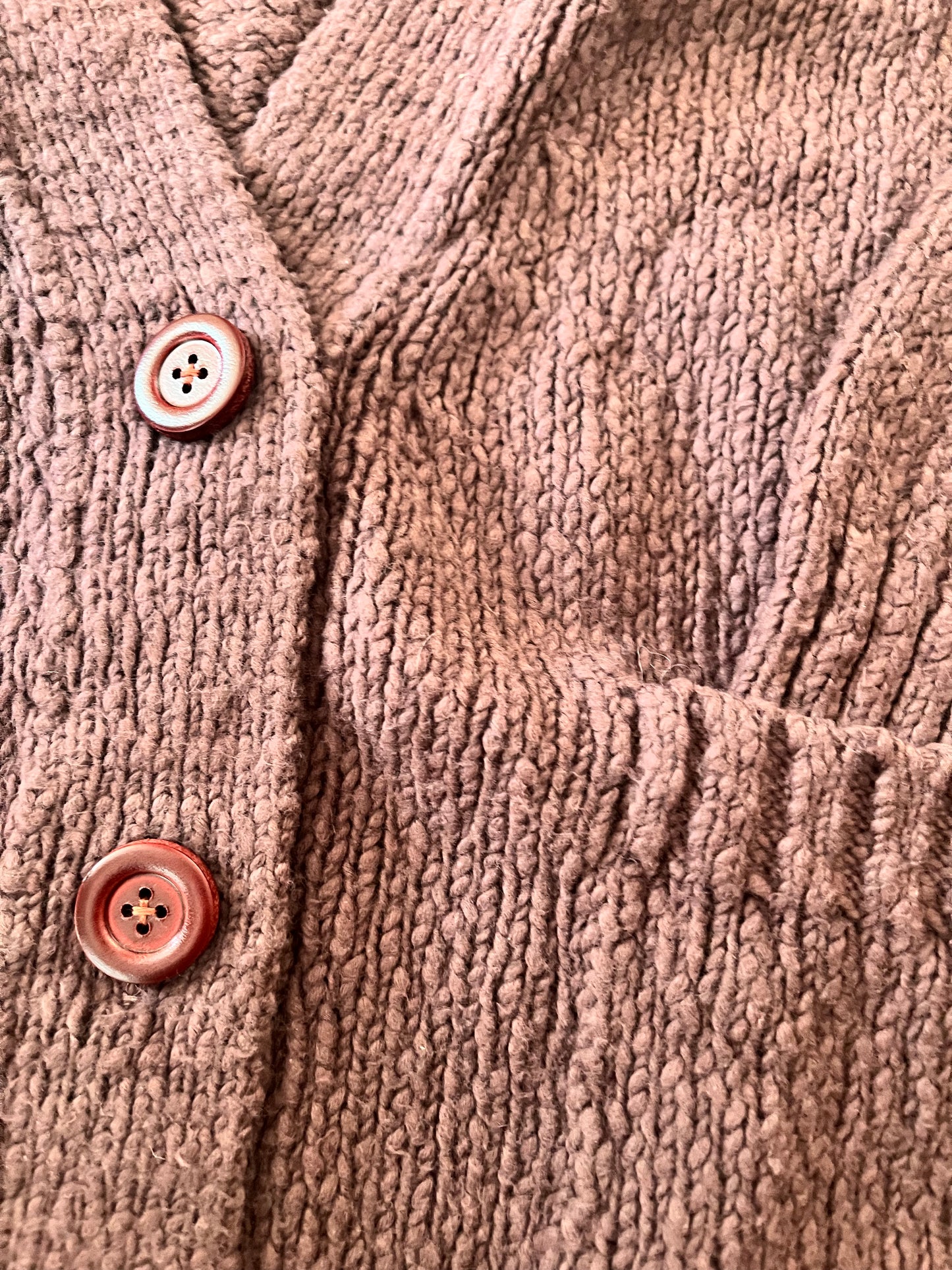 Autumn Cashmere oversize cotton cocoa cardigan with pockets