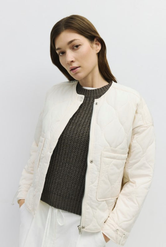 Mod ivory quilted jacket