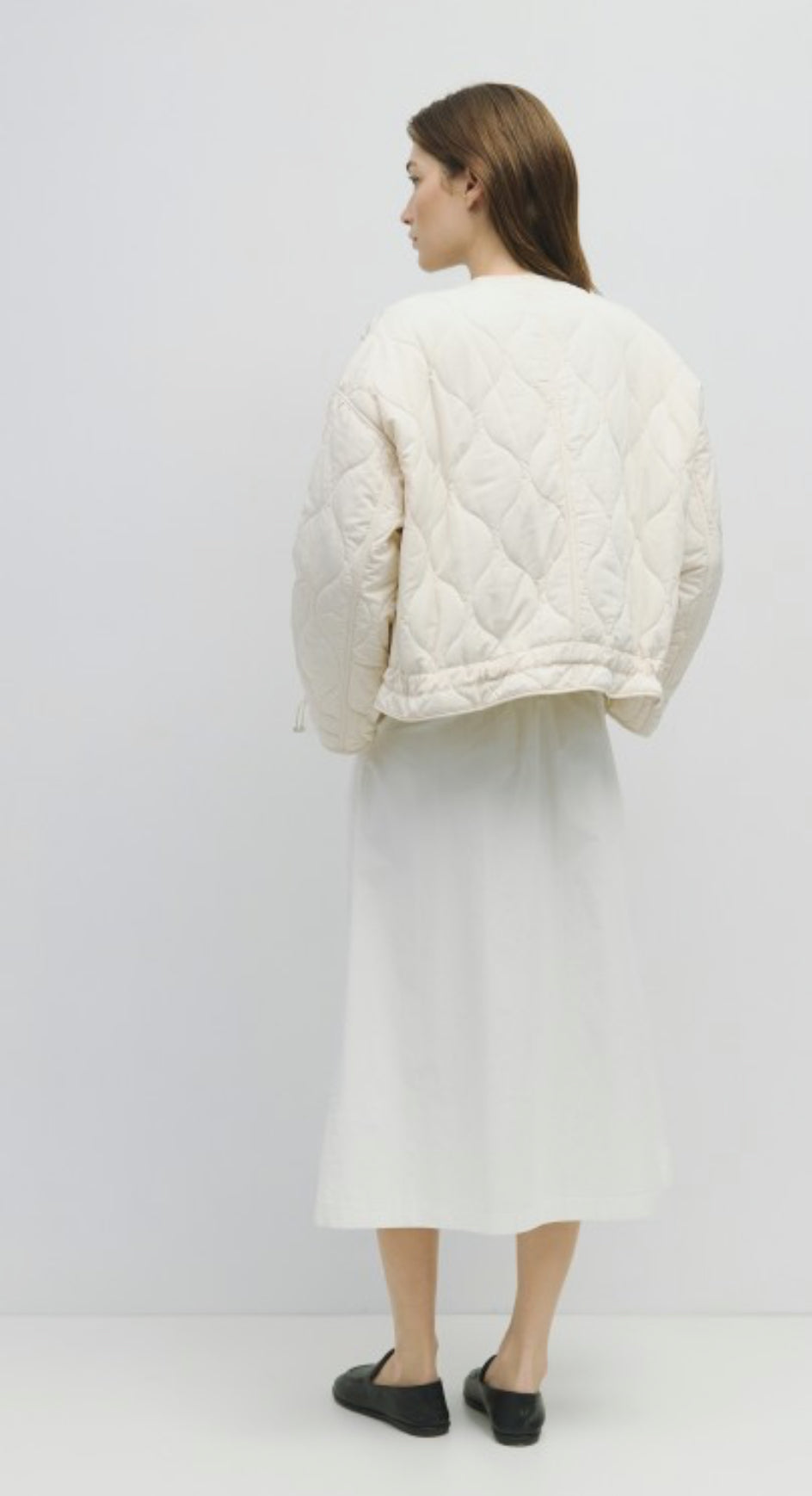 Mod ivory quilted jacket