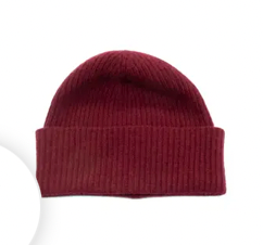 Cashmere ribbed unisex beanie hat